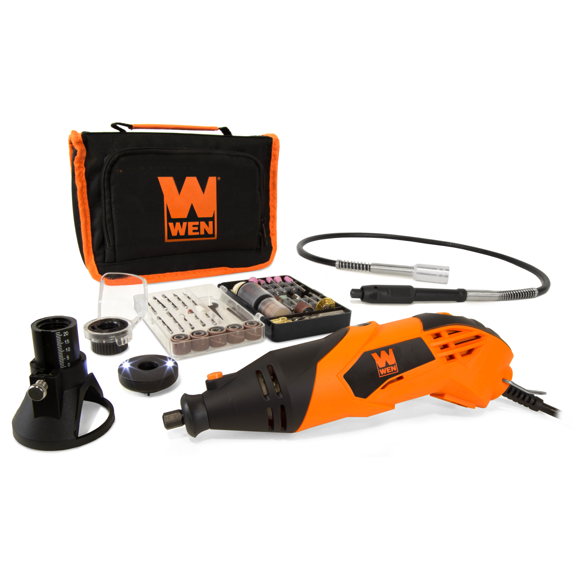 WEN Rotary Tool Kit - 1.4A, 100+ Pcs, Cutting Guide, 35000 RPM, Model# 23114